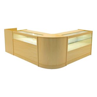 MonsterShop Gravity LED Shop Counter Set B1200, C1200, TB60 & & CM60 - Maple in Beige