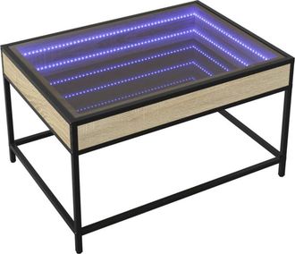 vidaXL Coffee Table with Infinity led Sonoma Oak 70x50x41 cm Vidaxl