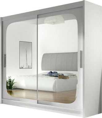 Mirjan24 Mobilier1 - Armario Closico 108, Blanco, 215x180x58cm, Puertas de armario: Correderas, Número de estantes: 0