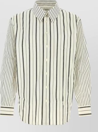 Saint Laurent embroidered poplin shirt