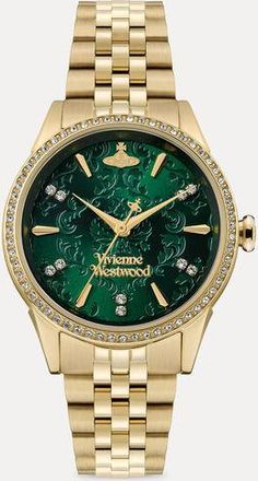 Vivienne Westwood Little Wallace Watch Gold / Green Stainless Steel Women
