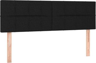 vidaXL Cabecero Con Led De Tela Negro 144x5x78/88 Cm Vidaxl