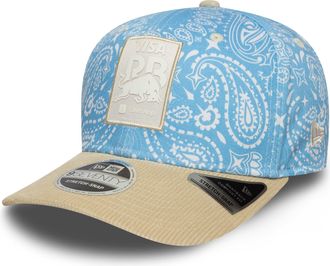 New Era Visa Cash App Racing Bulls F1 Team, Official 2025 Merchandise, Pastel Blue Stretch Snapback Baseball Cap, Adjustable