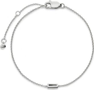 Monica Vinader Initial Pendant Bracelet in Sterling Silver I at Nordstrom