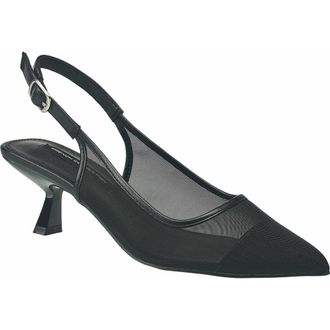 French Connection Elea Mesh And Stone Slingback in Black at Nordstrom, Size 10