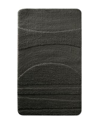 Wecon Home Alfombra de ba&ntilde;o en relieve antracita 60x100