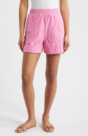 Ichi Textured French Terry Shorts in Wild Orchid at Nordstrom, Size X-Small