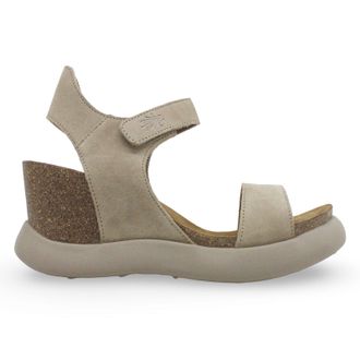 FLY London GOGO967FLY Suede Womens Heels Sandals - Taupe - Size:UK 7