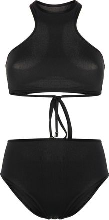 The Attico mesh-panelling bikini - women - Polyamide/Polyamide/Elastane/Elastane - S - Black
