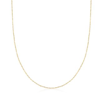 Ross-Simons Italian.8mm 14kt Yellow Gold Adjustable Singapore-Chain Necklace