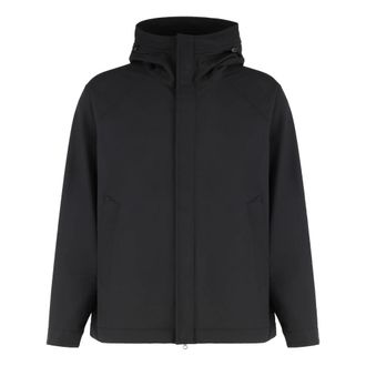 Stone Island Light Jackets, male, Black, XL, Light Hooded Parka