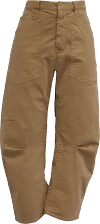 Nili Lotan Nili Lotan Shon Barrel Jeans in Brown Cotton
