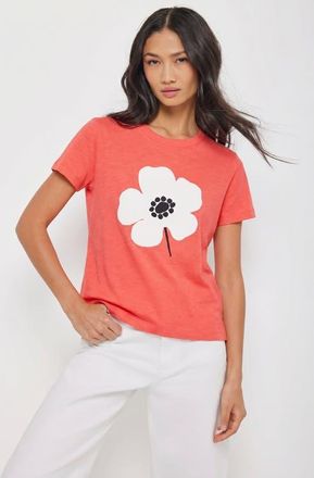 Lisa Todd Posy Posse Tee in Coral Poppy at Nordstrom, Size X-Small