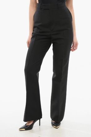 Gucci Pantaloni in Lana e Seta con Gamba Ampia Gucci