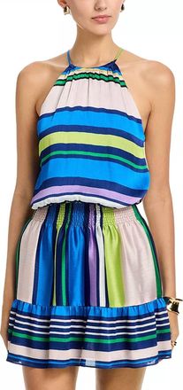 Ramy Brook Bettina Mini Dress In Ultramarine Stripe