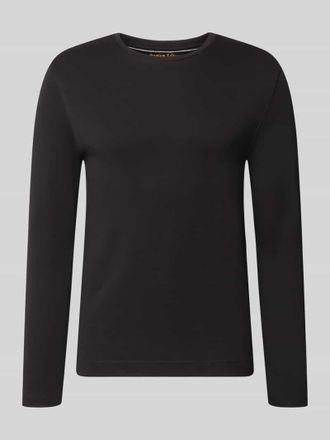 Christian Berg Longsleeve mit Rundhalsausschnitt in Black, Gr&ouml;&szlig;e 3XL