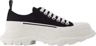 Alexander McQueen Canvas sneakers - Dames - Sneakers - Zwart - 40 EU - Schoenen