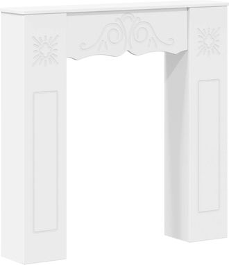 vidaXL Marco De Chimenea Blanco 102 X 20 X 102 Cm Madera De Ingenier&iacute;a Vidaxl
