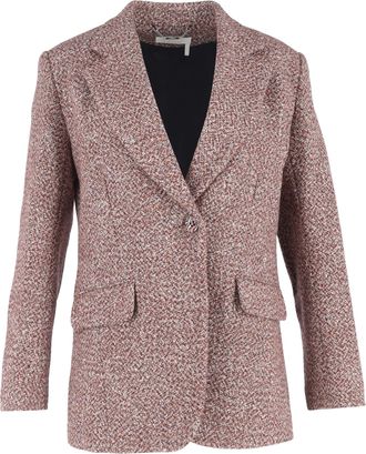 Chlo&eacute; Pre-owned Womens Chlo&eacute; Single-Breasted Tweed Blazer with Pockets in Multicolor Wool - Multicolour - Size EU 36 (Womens)