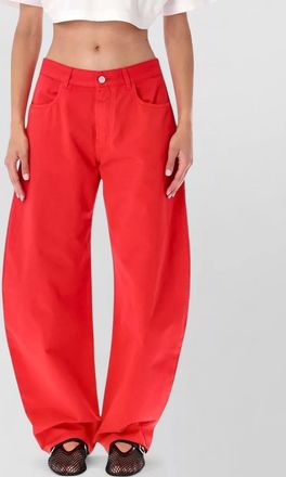 Alaia denim high-rise rounded-leg jeans