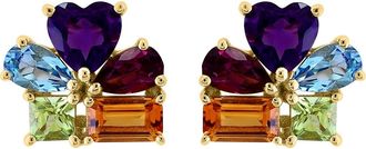 Effy 14K Yellow Gold Rainbow Gemstone Flower Earrings in 14K Gold at Nordstrom