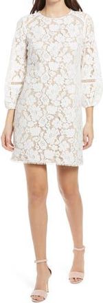 Vince Camuto Lace Long Sleeve Dress in Ivory at Nordstrom Rack, Size 2