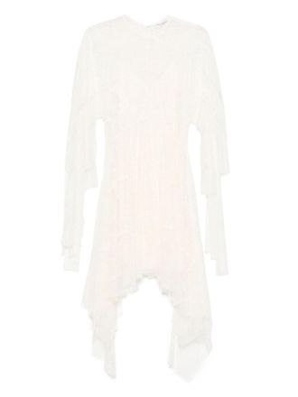 Philosophy di Lorenzo Serafini Lace Asymmetric Mini Dress In Ivory