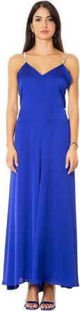 Simona Corsellini Abito da Festa in Raso - - Dresses - Donna - Blu - M