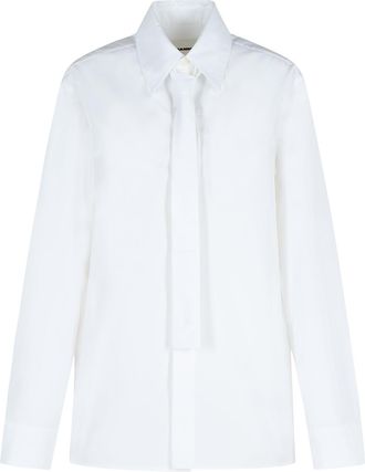 Jil Sander Camisa de algodón blanco