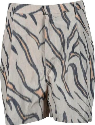 Violanti Beige Patterned Polyester Shorts