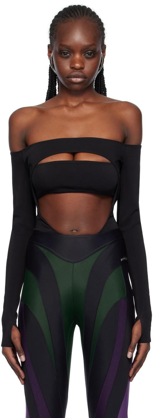 【関税込み】Mugler ブラック Bicycle ジャンプスーツ Mugler Black Bicycle Jumpsuit Mugler