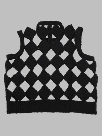 Rick Owens Cashmere Silk Jacquard Tank Top - Black