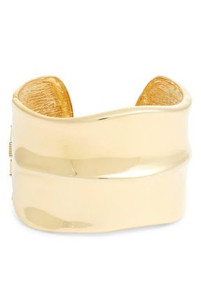 Kenneth Jay Lane Polished Cuff Bracelet in Polished Gold at Nordstrom