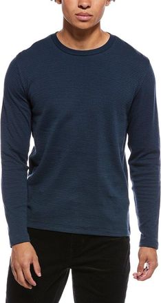 Vince Striped Double Knit Crewneck Sweatshirt