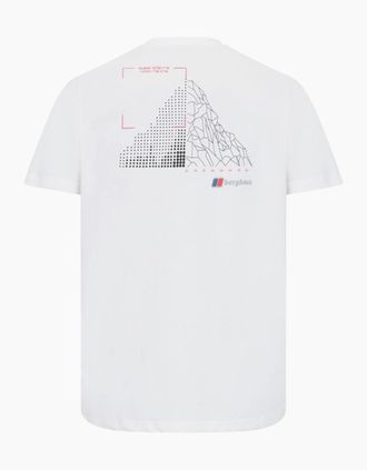 Berghaus Mens Berghaus Mens T Shirts Mountain Coordinates Crew Neck Short Sleeve Cotton Tee - White - Size: 44