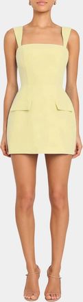 Amanda Uprichard Bethany Skort Romper In Cornsilk