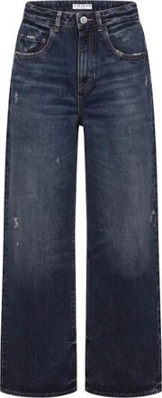 Icon Denim Los Angeles Poppy Wide Leg Jeans - Dames - Loose Fit Jeans - Blauw - W24 - Katoen - Jeans