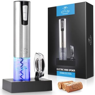Zulay Kitchen Electric Wine Opener With Charging Base and Foil Cutter