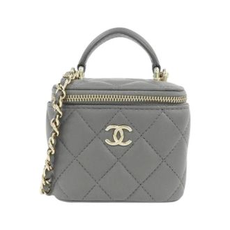 Chanel Pre-owned Vintage Mini Handbag - Dames - Pre-owned - Grijs - Maat: ONE Size Leer
