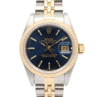 Rolex Pre-owned Datejust 69173 Polshorloge - Dames - Vintage Horloges - Blauw - ONE Size - Vintage