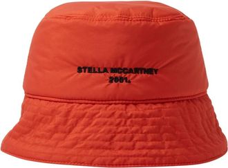Stella McCartney Bucket Hat met Logo Borduurwerk - Dames - Hoeden - Oranje - 58 CM - Accessoires