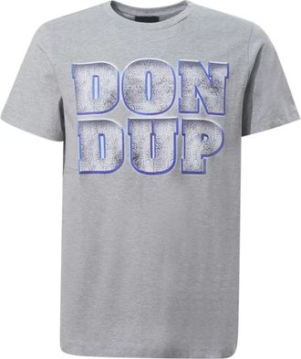 Dondup T-shirt met ronde hals - Heren - T-shirts - Grijs - XL - Katoen - Tops