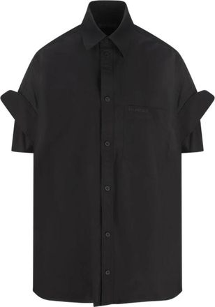 Balenciaga Dames, Blouses & Shirts, Zwart, Maat: XS Katoen