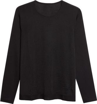 Akris Fine Cashmere & Silk Sweater in Black at Nordstrom, Size 12