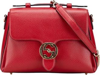 Gucci Pre-owned Handbags, female, Red, Size: ONE SIZE Pre-owned Top Handle Bag