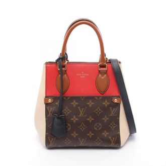 Louis Vuitton Brown Multi-Color Pvc Leather Handbag Tote Bag (Pre-Owned)