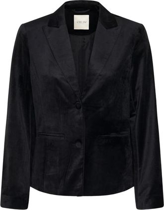Cream Meliora Velour Blazer - - Jackets - Donna - Nero - XL