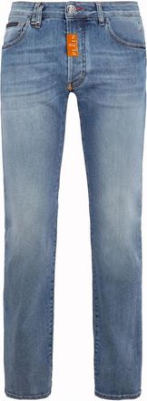 Philipp Plein Straight Supreme Fit Jeans Basic - Heren - Slim Fit Jeans - Blauw - W34 - Katoen - Jeans