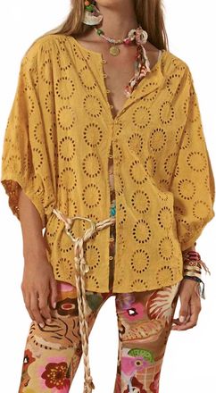 SPELL Yaya Lace Blouse In Golden Sun