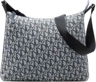 Dior Pre-owned Cross Body Bags, female, Blue, Size: ONE SIZE Pre-owned Canvas Crossbody Bag